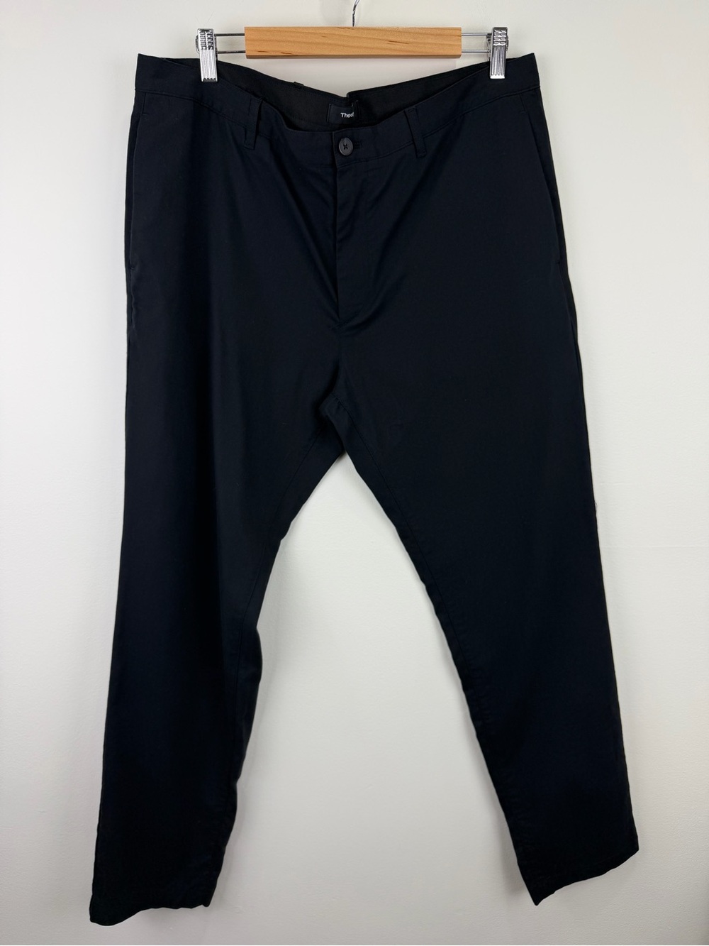 Theory Zaine P2 Barrier Twill Black Pants Men’s 36x30 Slim Stretch